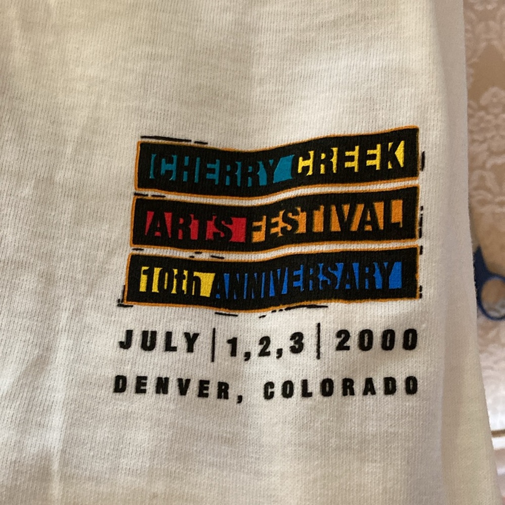NEW vintage 2000 Cherry Creek Arts Festival T-shirt Size L with cherry logo - Picture 4 of 4